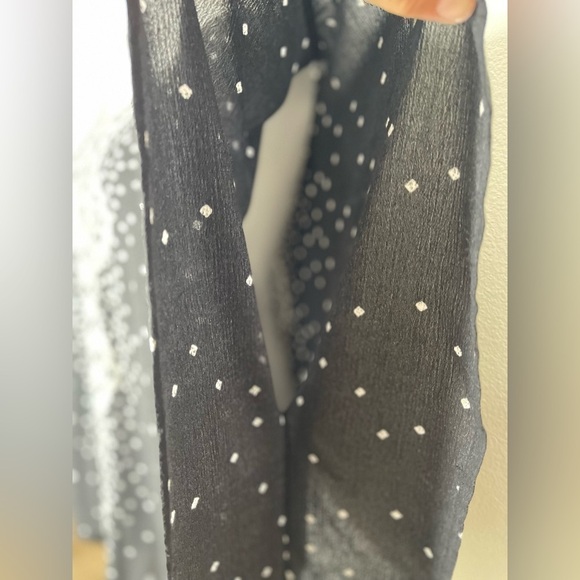 Chico's Monochrome Geometric Poncho Dolman Sleeves Light weight Size S-M Casual - Picture 7 of 11